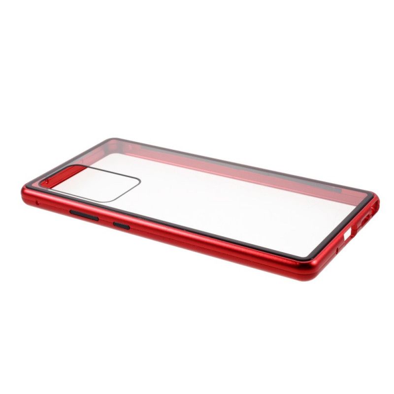 Cover for Samsung Galaxy Note 20 Ultra Sort Hærdet Glas Bagside Og Kanter