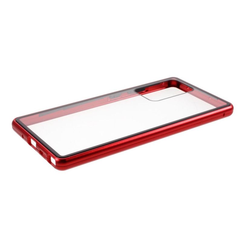 Cover for Samsung Galaxy Note 20 Ultra Sort Hærdet Glas Bagside Og Kanter