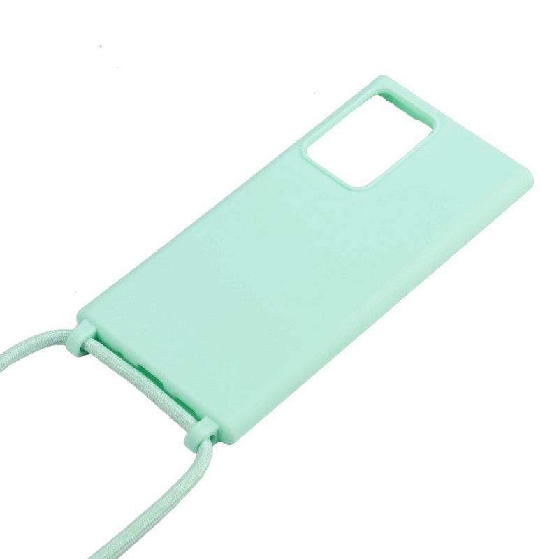 Cover Samsung Galaxy Note 20 Ultra Sort Silikone Og Ledning