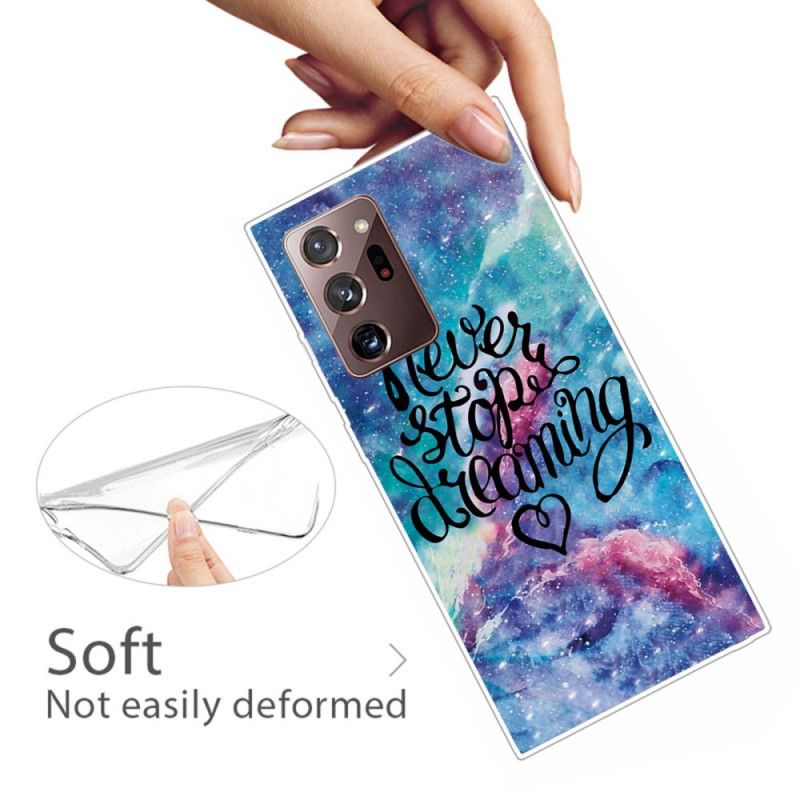 Cover Samsung Galaxy Note 20 Ultra Stop Aldrig Med At Drømme Farvet Beskyttelse