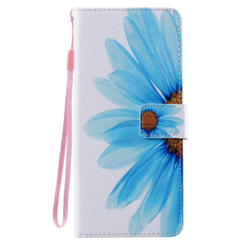 Flip Cover Læder for Samsung Galaxy Note 20 Ultra Blå Akvarelblomst