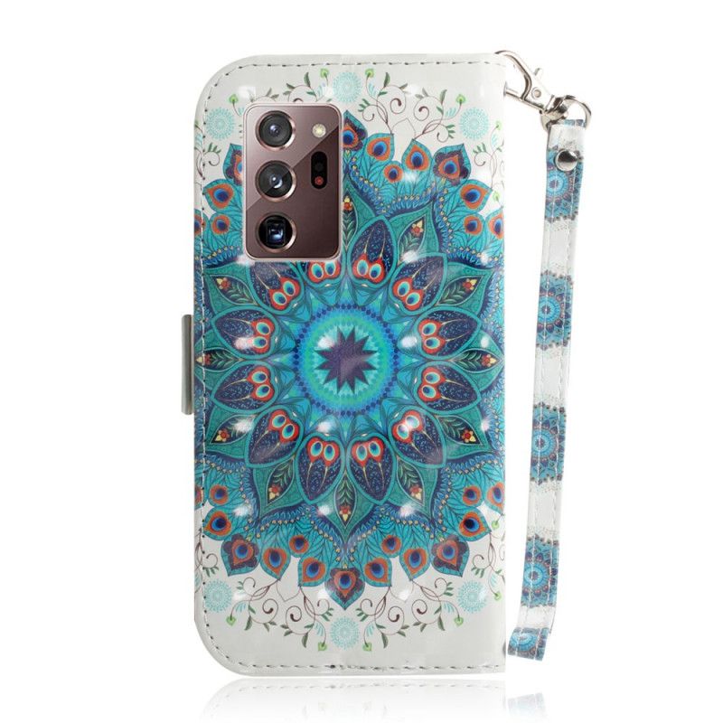 Flip Cover Læder for Samsung Galaxy Note 20 Ultra Mesterlig Mandala Med Rem