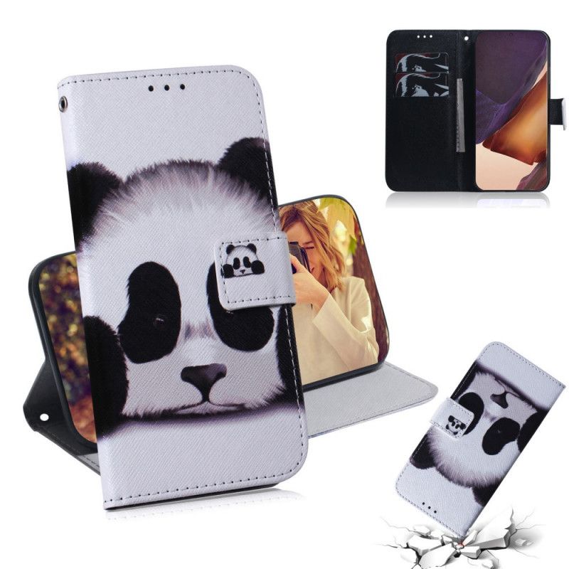 Flip Cover Læder for Samsung Galaxy Note 20 Ultra Panda Ansigt