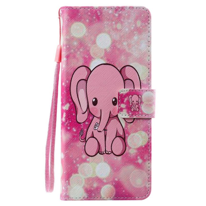 Flip Cover Læder Samsung Galaxy Note 20 Ultra Lyserød Baby Elefant