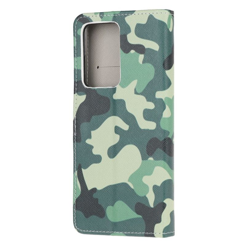 Flip Cover Læder Samsung Galaxy Note 20 Ultra Militær Camouflage Original