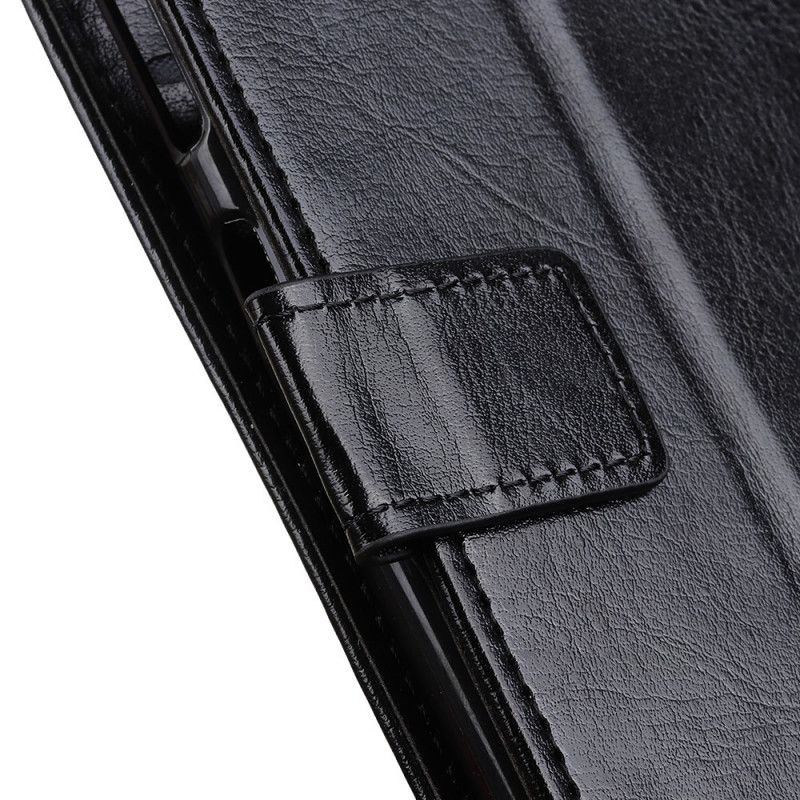 Flip Cover Læder Samsung Galaxy Note 20 Ultra Sort Blank Imiteret Læder