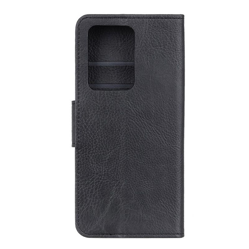 Flip Cover Læder Samsung Galaxy Note 20 Ultra Sort Mat Lychee-Lædereffekt Beskyttelse