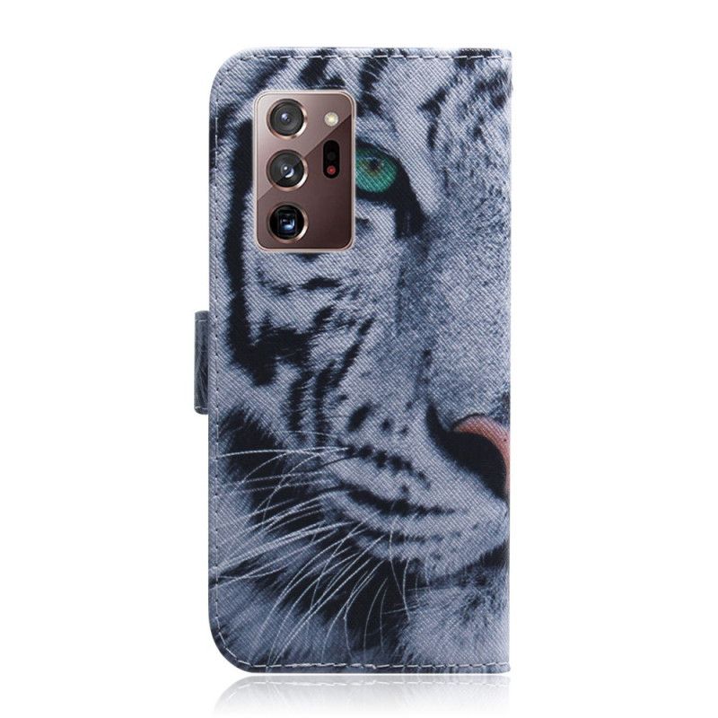 Flip Cover Læder Samsung Galaxy Note 20 Ultra Tiger Ansigt