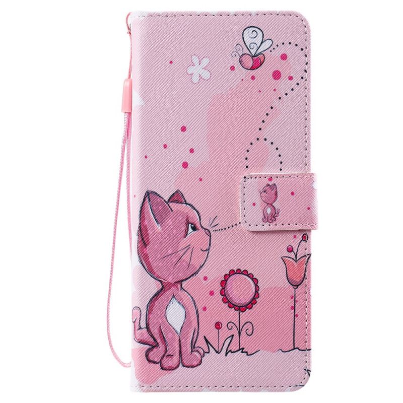 Flip Cover Samsung Galaxy Note 20 Ultra Baby Lyserød Kat