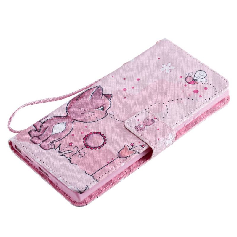 Flip Cover Samsung Galaxy Note 20 Ultra Baby Lyserød Kat