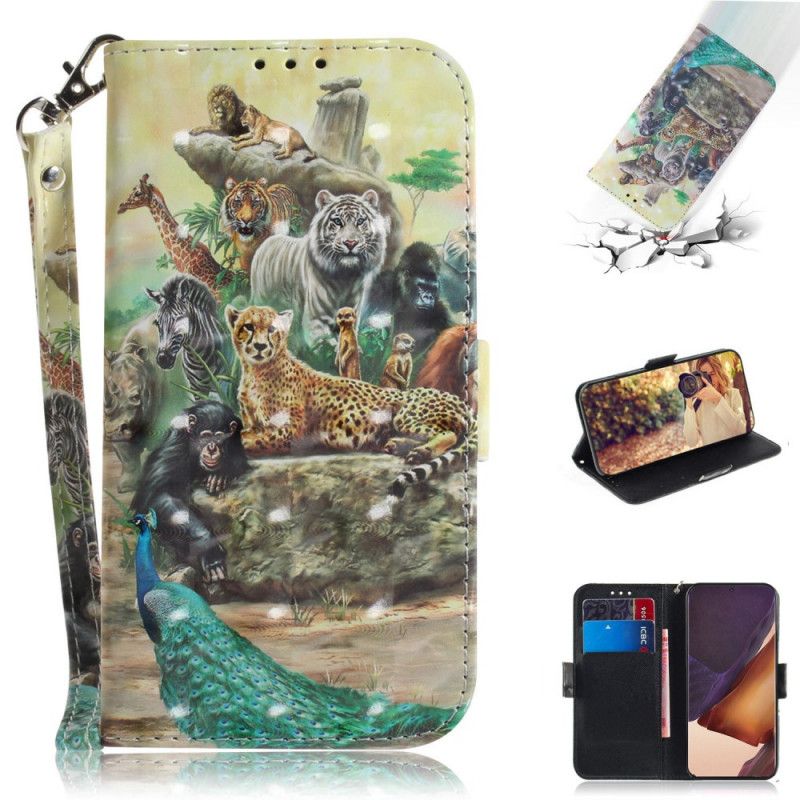 Flip Cover Samsung Galaxy Note 20 Ultra G-Streng Safari Dyr