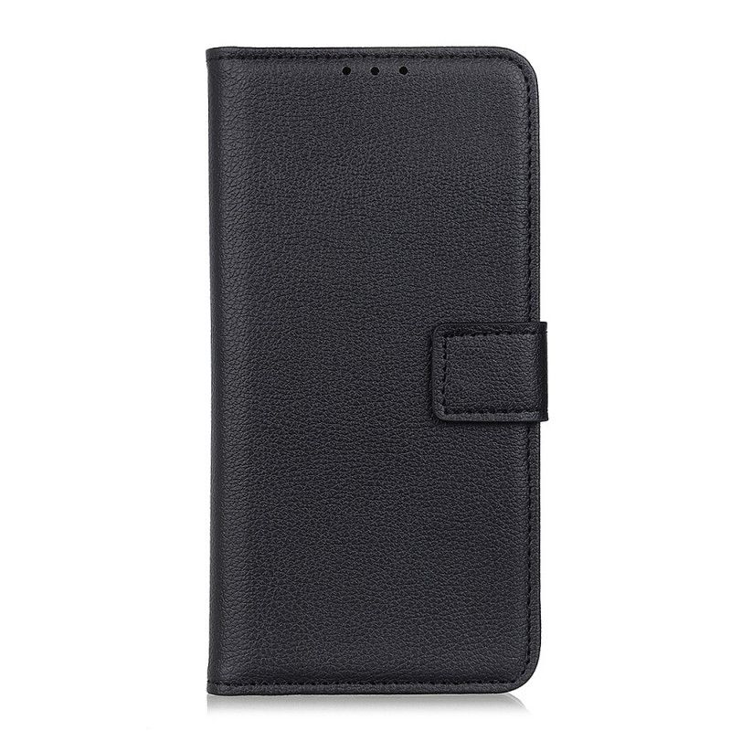 Flip Cover Samsung Galaxy Note 20 Ultra Sort Tekstureret Litchi