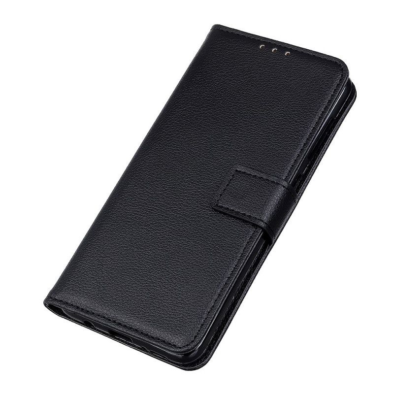 Flip Cover Samsung Galaxy Note 20 Ultra Sort Tekstureret Litchi