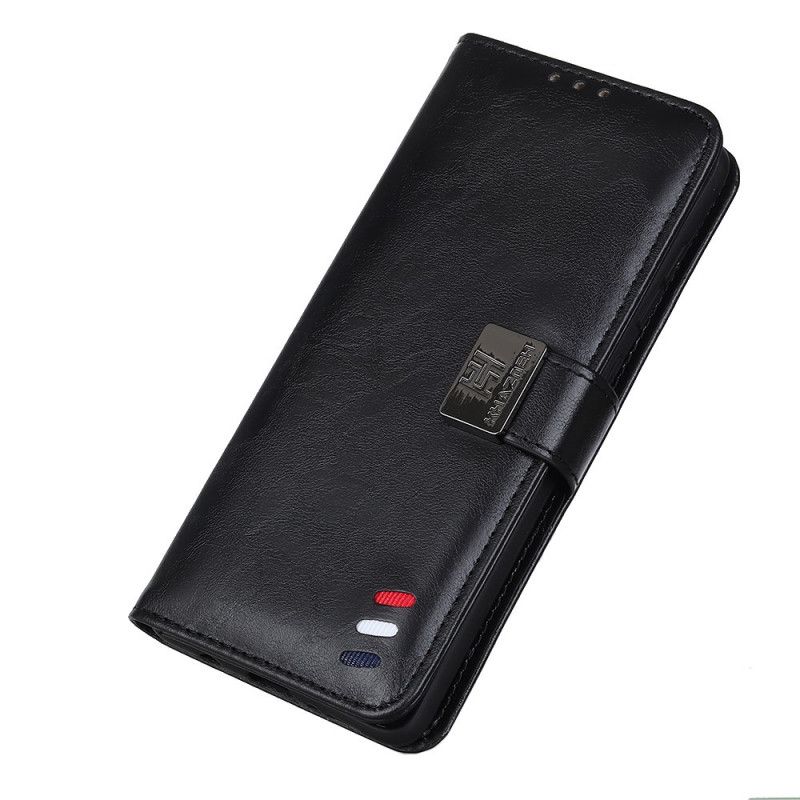 Flip Cover Samsung Galaxy Note 20 Ultra Sort Vintage Tricolour Læder Effekt