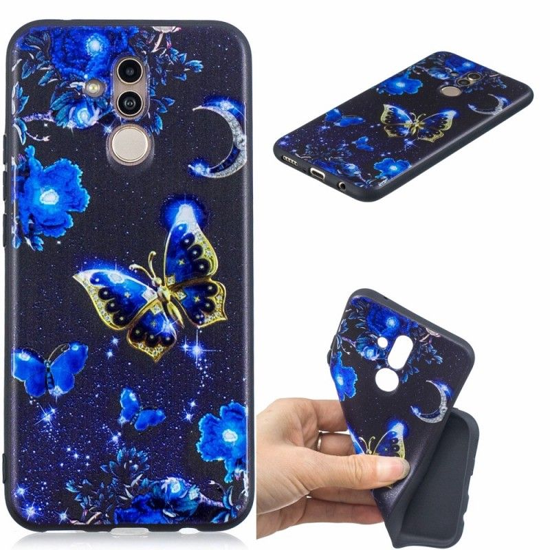 Cover Huawei Mate 20 Lite Mobilcover I Gylden Sommerfugl