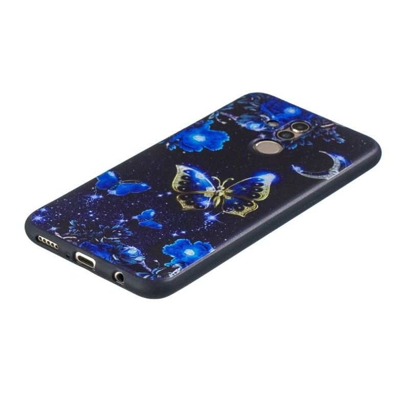 Cover Huawei Mate 20 Lite Mobilcover I Gylden Sommerfugl