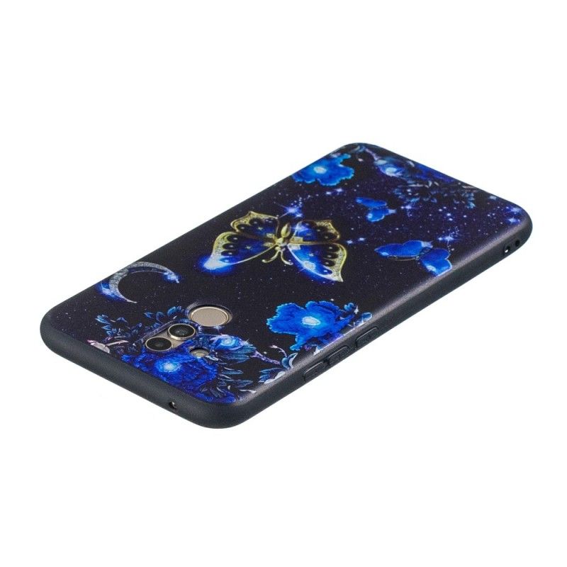 Cover Huawei Mate 20 Lite Mobilcover I Gylden Sommerfugl