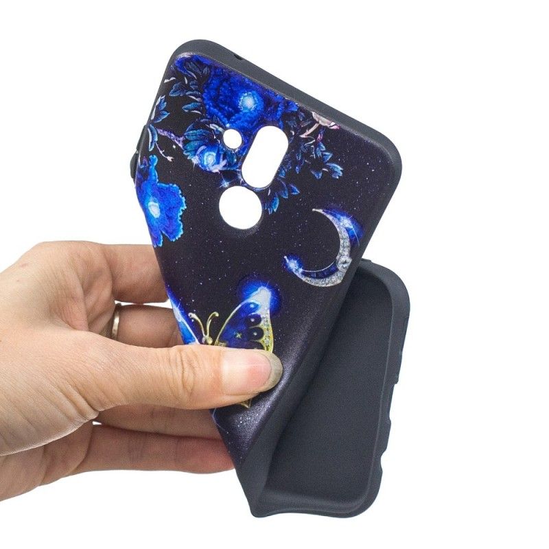 Cover Huawei Mate 20 Lite Mobilcover I Gylden Sommerfugl