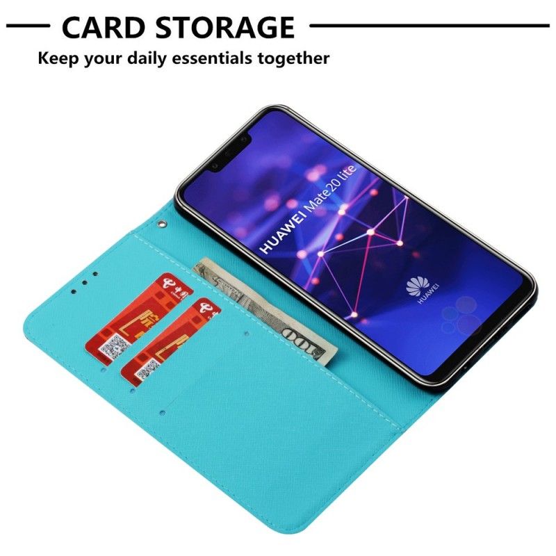 Flip Cover Huawei Mate 20 Lite Mobilcover 3D Farverig Drømmefanger