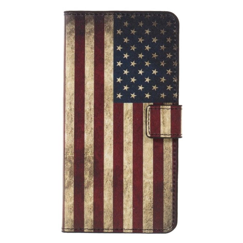 Flip Cover Læder for Huawei Mate 20 Lite Usa Flag