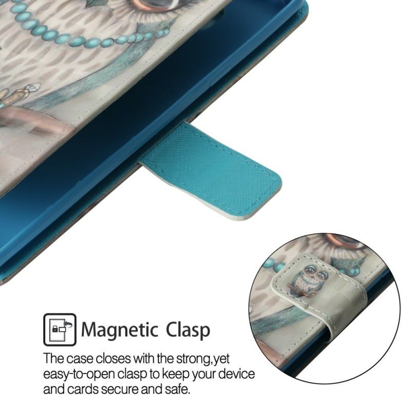 Flip Cover Læder Huawei Mate 20 Lite Miss Ugle 3D