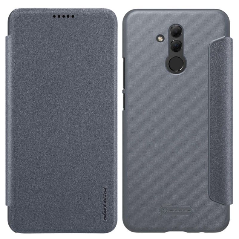 Læder Cover Huawei Mate 20 Lite Sort Nillkin