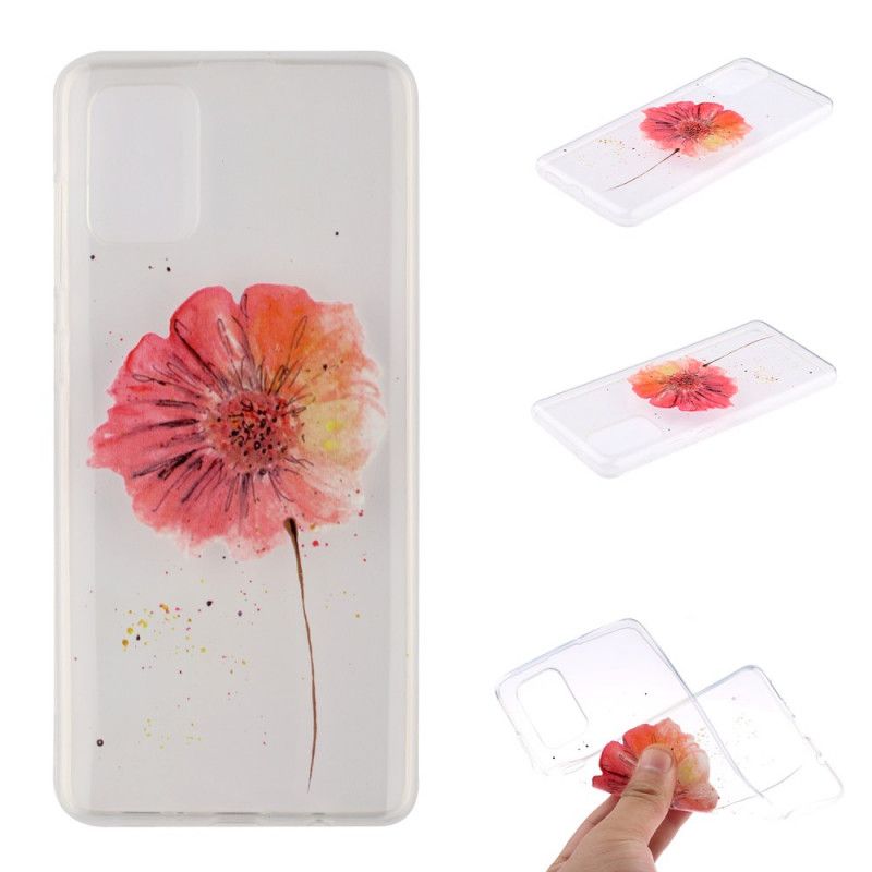 Cover for Huawei P40 Gennemsigtig Aquarell Valmue