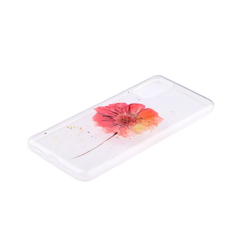 Cover for Huawei P40 Gennemsigtig Aquarell Valmue