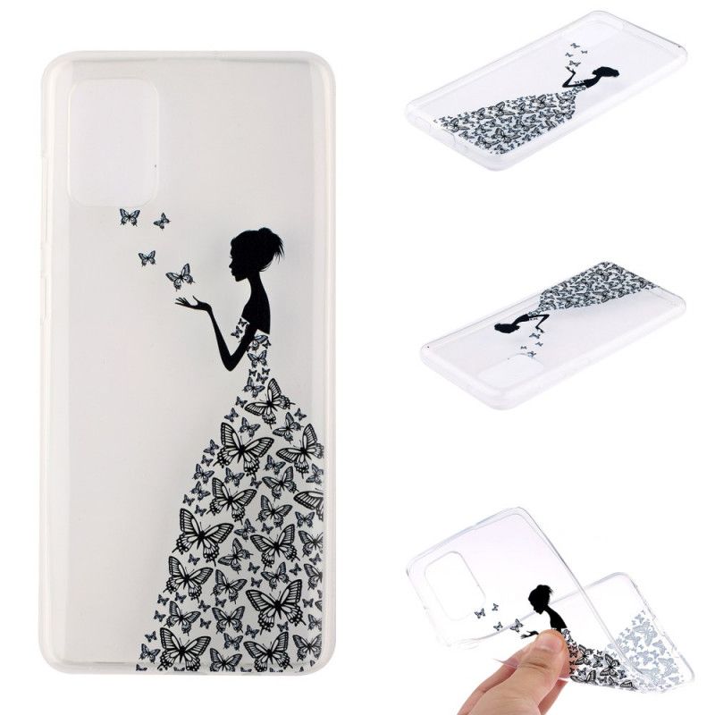 Cover for Huawei P40 Gennemsigtig Sommerfuglekjole