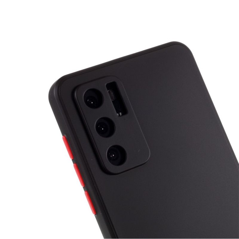 Cover for Huawei P40 Sort Fleksibel Silikonefarvet Knap