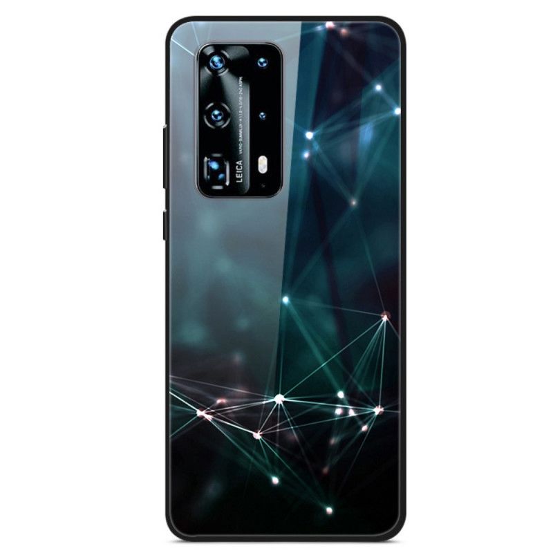 Cover Huawei P40 Abstrakte Farver I Hærdet Glas Beskyttelse