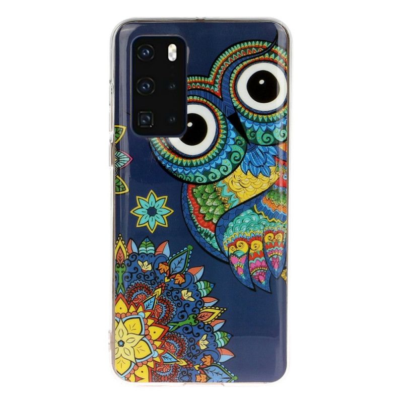 Cover Huawei P40 Fluorescerende Mandalaugle