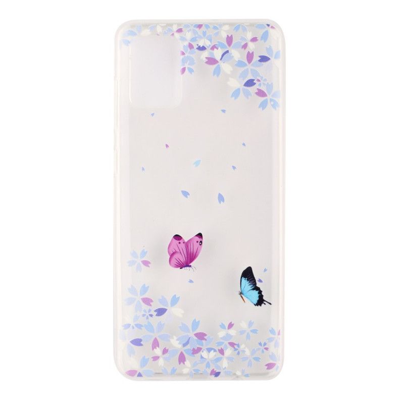 Cover Huawei P40 Gennemsigtige Sommerfugle Og Blomster Beskyttelse