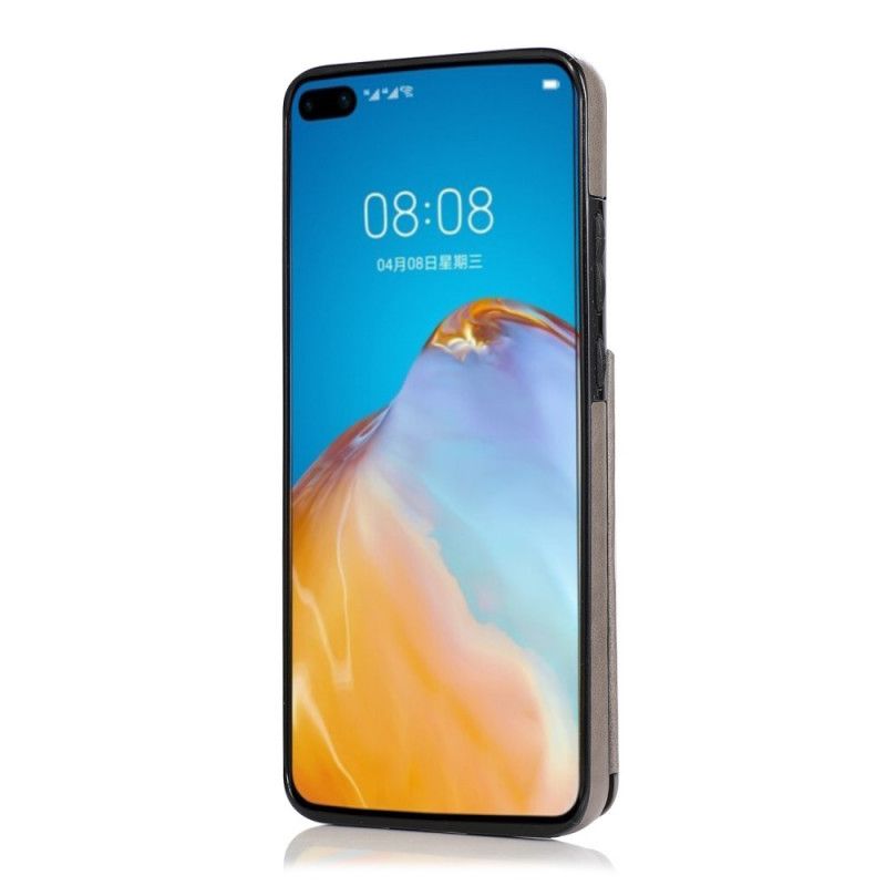 Cover Huawei P40 Grå Mandala Print Kortholder