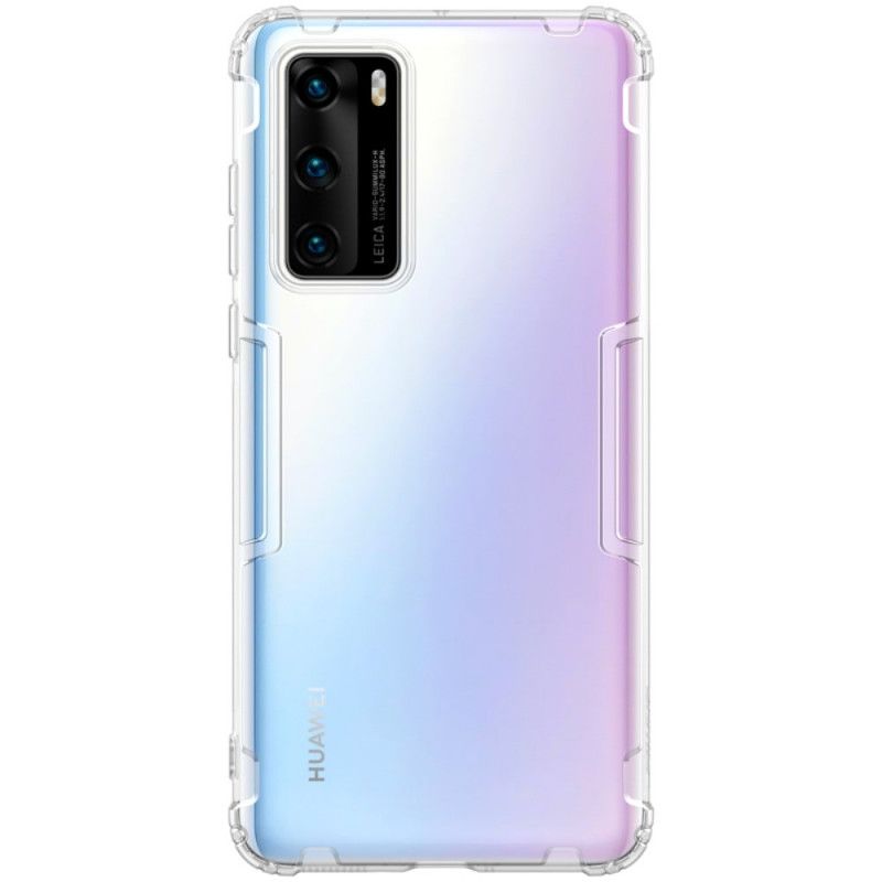 Cover Huawei P40 Hvid Forstærket Gennemsigtig Nillkin