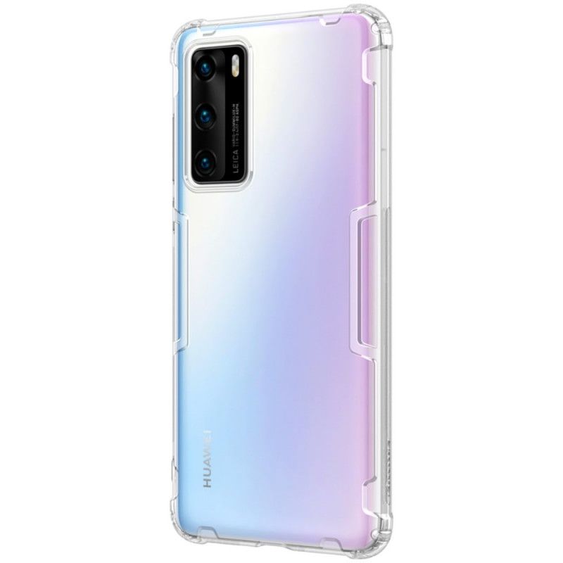 Cover Huawei P40 Hvid Forstærket Gennemsigtig Nillkin