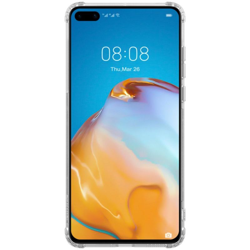 Cover Huawei P40 Hvid Forstærket Gennemsigtig Nillkin