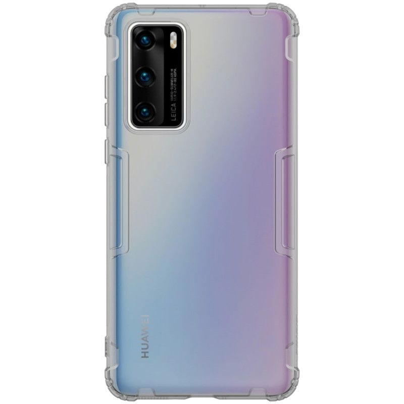 Cover Huawei P40 Hvid Forstærket Gennemsigtig Nillkin