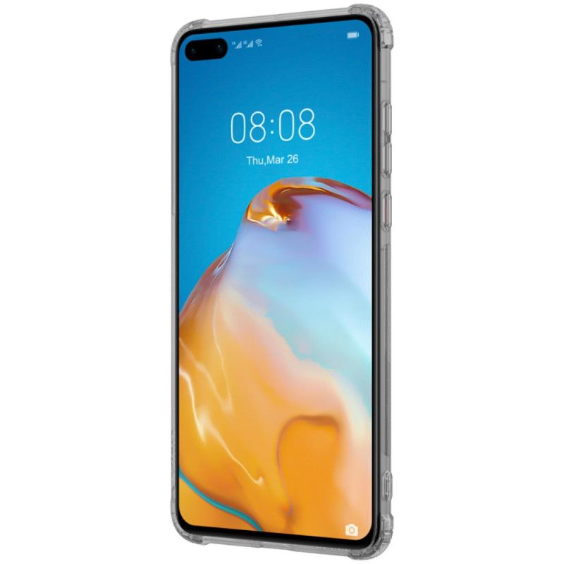 Cover Huawei P40 Hvid Forstærket Gennemsigtig Nillkin