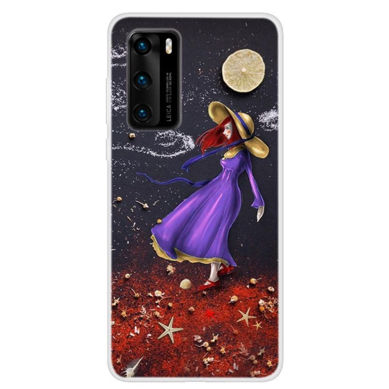 Cover Huawei P40 Kvinde I Havet