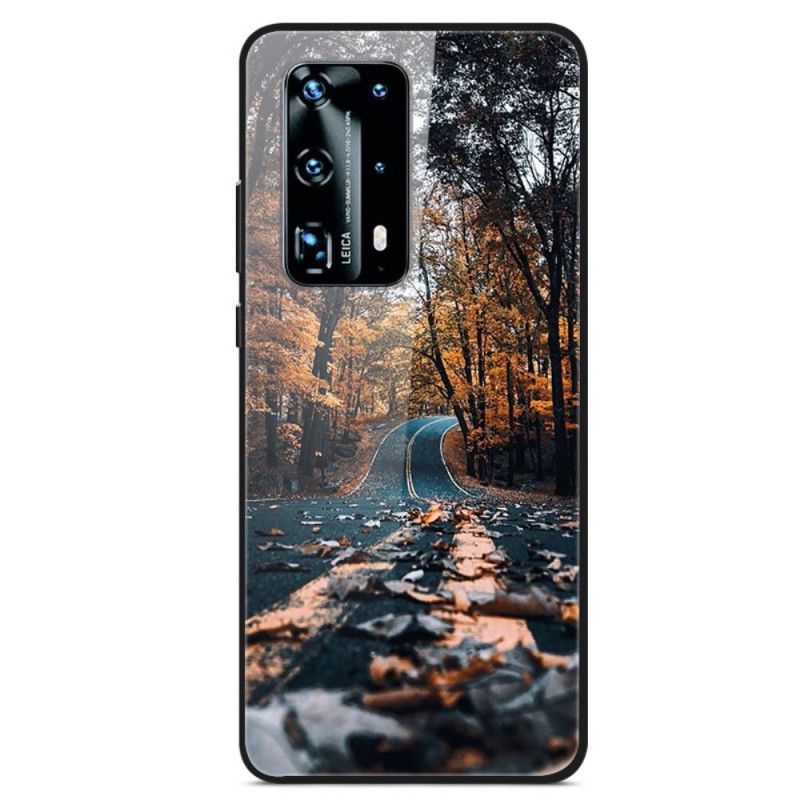 Cover Huawei P40 Mobilcover Vej Til Lykke Hærdet Glas