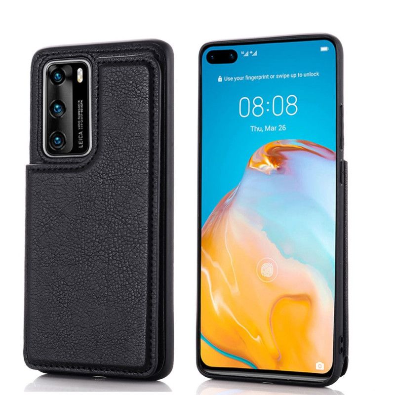 Cover Huawei P40 Sort Kortholderstøtte