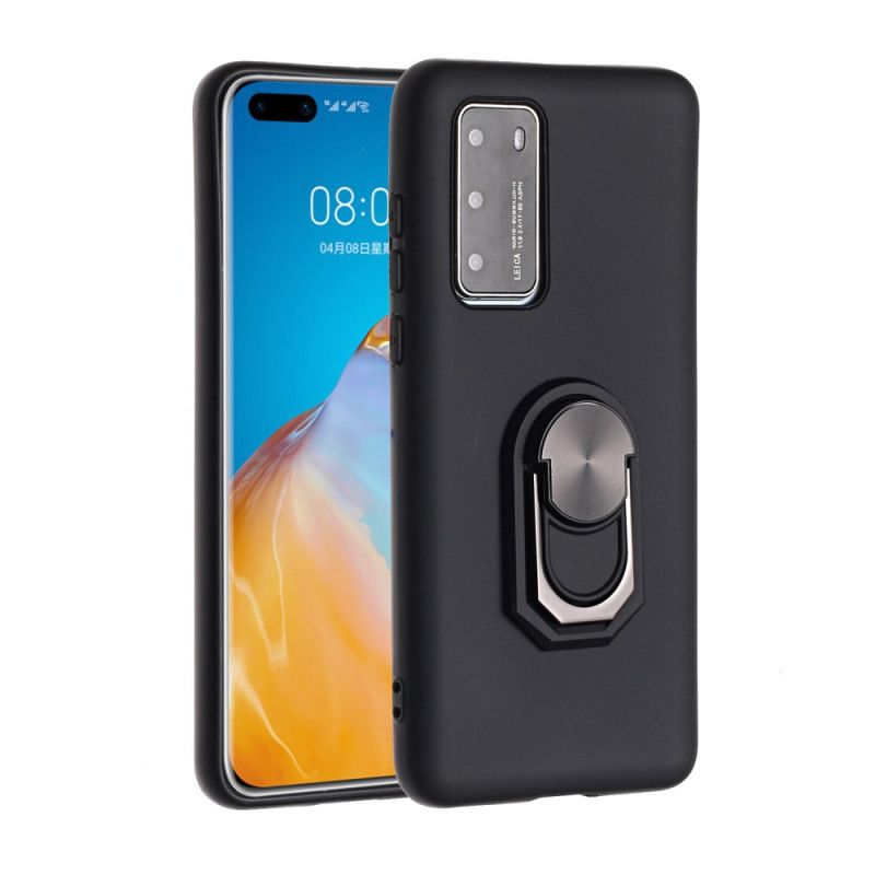 Cover Huawei P40 Sort Metalliseret Ringstøtte