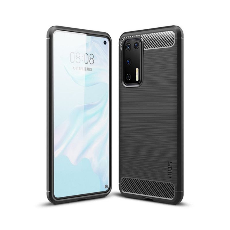 Cover Huawei P40 Sort Mofi Børstet Kulfiber