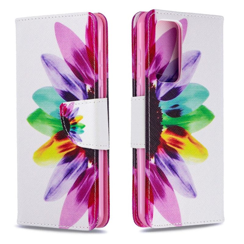 Flip Cover Huawei P40 Mobilcover Akvarelblomst