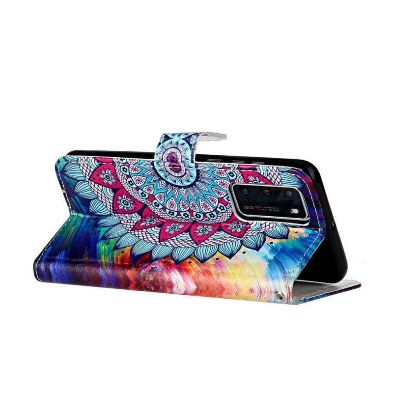 Flip Cover Huawei P40 Mobilcover Ultra Farverig Mandala