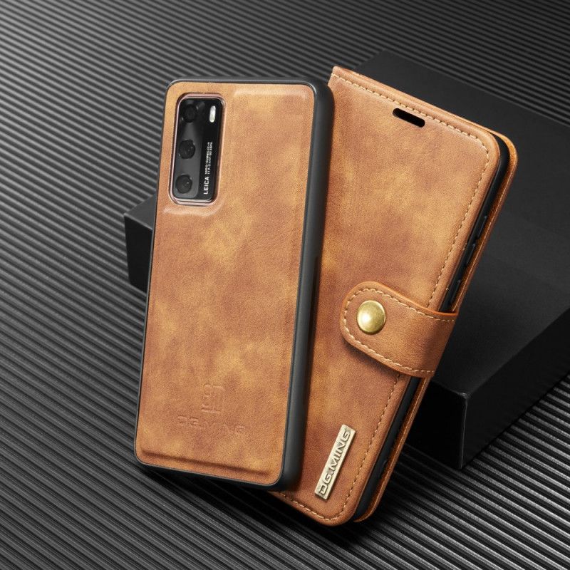 Flip Cover Huawei P40 Sort Dg. Aftagelig Ming