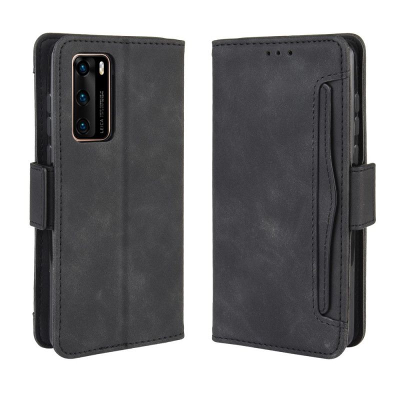 Flip Cover Huawei P40 Sort Førsteklasses Multikort