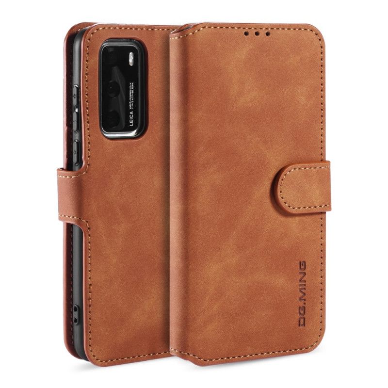 Flip Cover Huawei P40 Sort Retro Dg.Ming