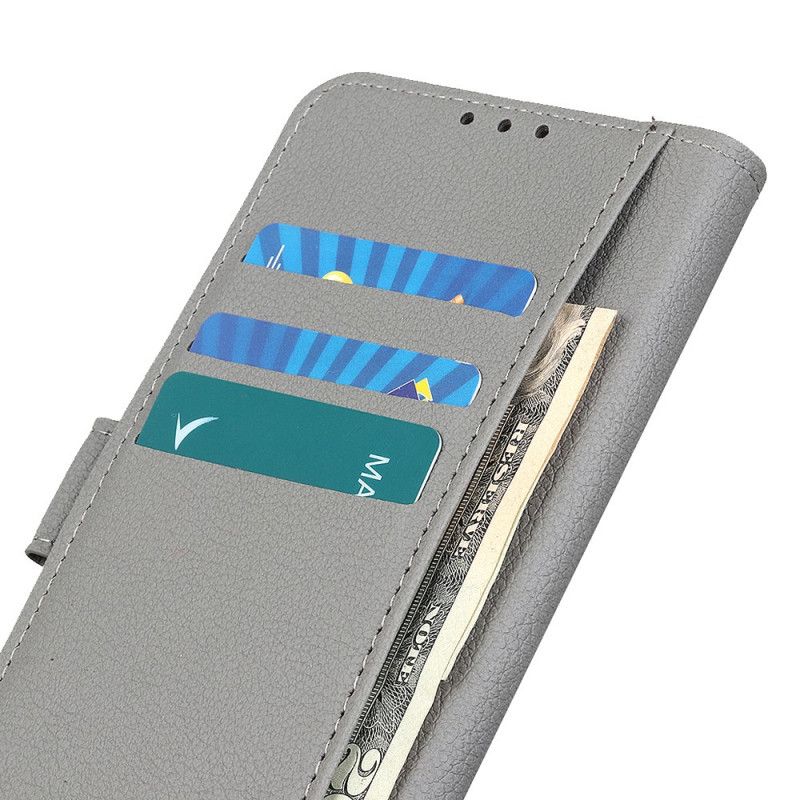 Flip Cover Læder for Huawei P40 Sort Søm I Retro Kunstlæder